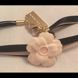 Flower satin ribbon bracelet.